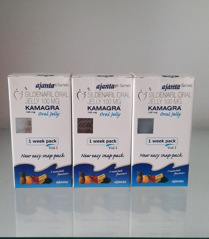 Kamagra Oral Jelly 100 mg dobozok, a Kamagra zselé hatása gyors és erőteljes potencianövelő.