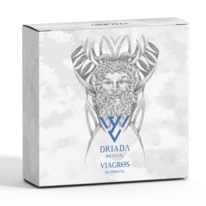 Viagros Sildenafil termék doboz Driada Medical csomagolásban, prémium megjelenéssel